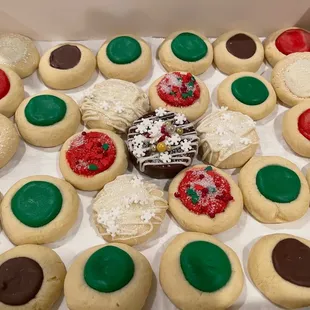 a box of christmas cookies