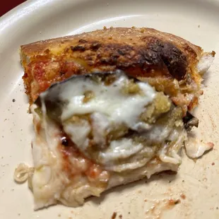 My last bite of Eggplant pizza