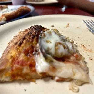My last bite of Eggplant pizza