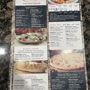 pizza, menu