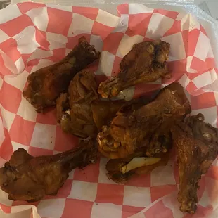 These are the wings I got with my order. Geezzzzzzz