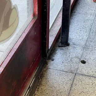 The doorway has been like this since the first time I came in a year ago