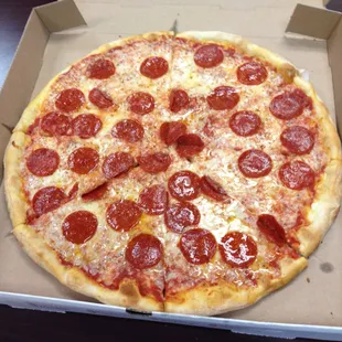 Large Pepperoni to go.