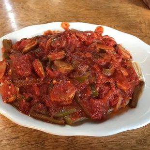 Pasta with sausage and peppers