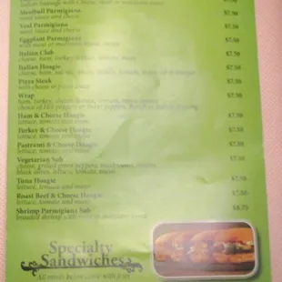 Antonio's Pizza: Menu panel 3