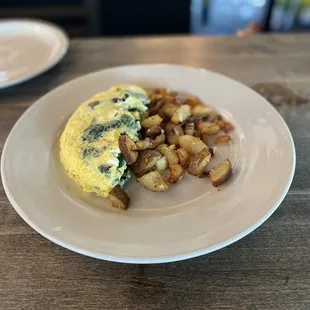 Spinach omelette