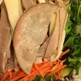 Bad meat on salad
