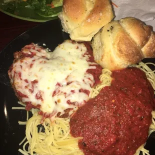 Chicken Parmesan made with Love! My chicken even looks heart shaped!