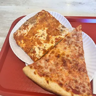 Vodka Sauce Pizza and Regular Plain Pizza