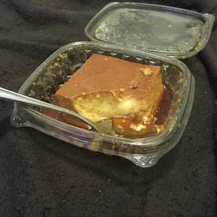 The flan was very was tasty. A little on to custardy on the texture. Would be better if they took out a few of the egg whites.