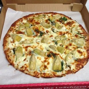 Spinach and Artichoke Pizza