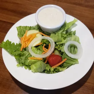 a salad with dressing