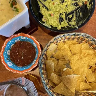Chips, queso and guac were a great start.