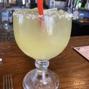 House margarita on the rocks!! Very tasty!!