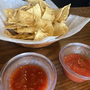 Complimentary chips and delicious salsa!!