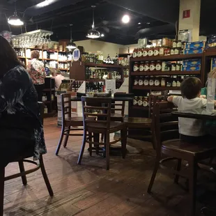 Love the cozy atmosphere among unique gourmet grocery items.