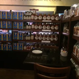 shelves of wine and spirits