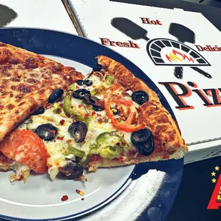 14&quot; Large Cheese Pizza and Vegetarian Pizza are a hit at the office. TY for saving lunch!