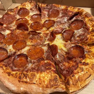 12&quot; Pepperoni pizza. Simple and wonderful.