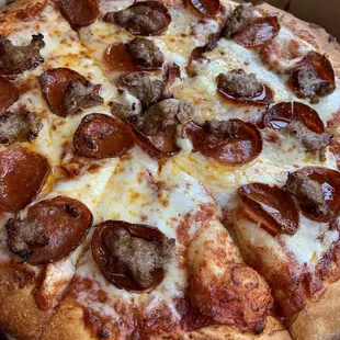 Pepperoni and sausage