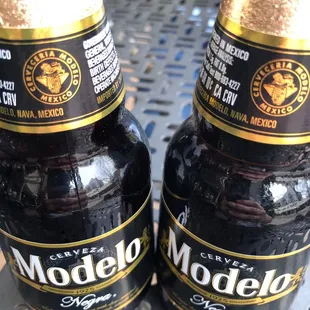 two bottles of modelo