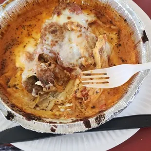 a plate of food on a table