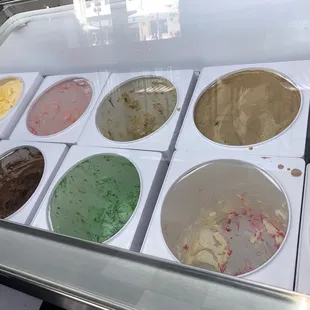 a variety of ice creams