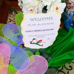 You Bring the decorations and invite your friends.. Tinker Bells &amp; Peter Pans this party..