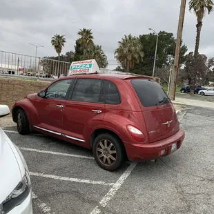 Company vehicle parked in a no parking spot