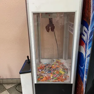 a vending machine filled with candy