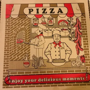 Love the old school pizza box