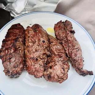 steak on a plate
