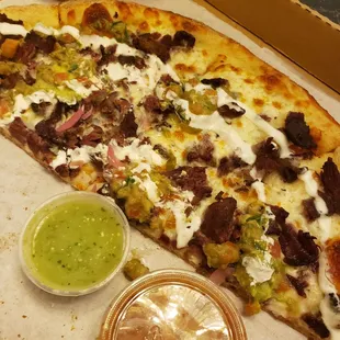 Steak pizza. Never fails...just delicious!!