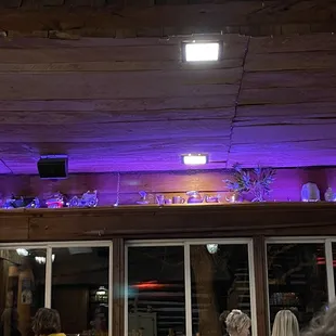 Downstairs seating area decor.