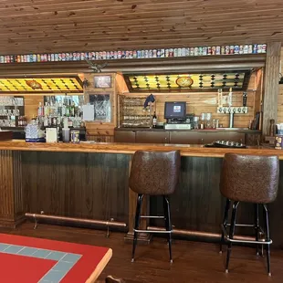 Upstairs bar area