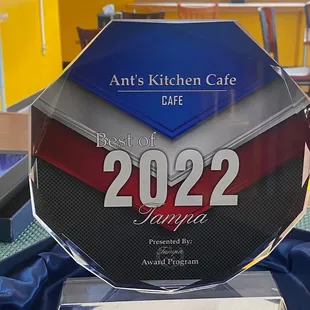 Ant's Kitchen Award! Best Cafe 2022!