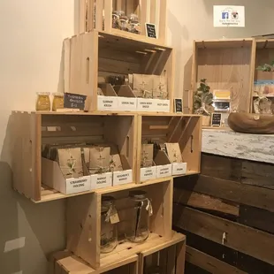 Selection of loose leaf teas.