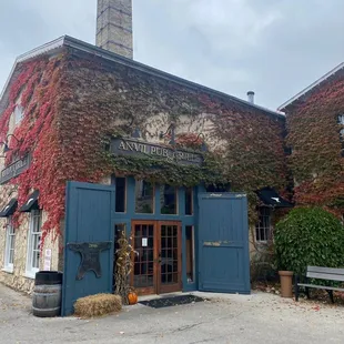 the front of the building