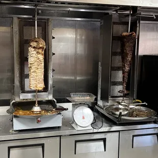 a kebab being cooked