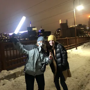 It was 14* in this photo! Kristin is so dedicated!