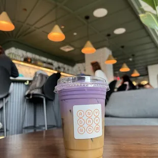Vietnamese Iced Coffee with Ube (Ube Latte)