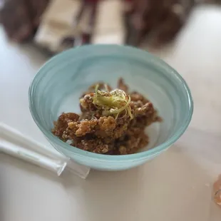 General Tso's chicken skins