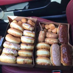 $9 per dozen donuts and they threw in free donut holes.