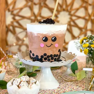 Boba Birthday Cake