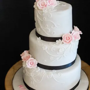 3 tier first birthday cake, Red velvet cake with whipped cream cheese filling