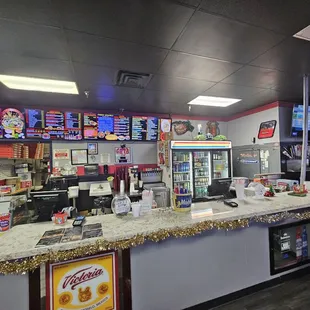 the inside of a restaurant