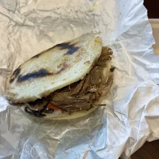 Beef arepa