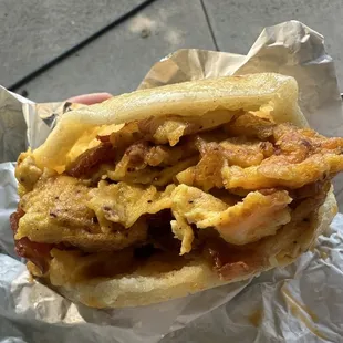 Breakfast arepa Americana