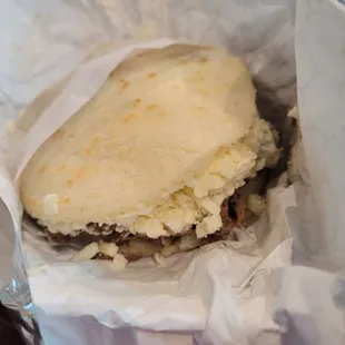 Beef arepa