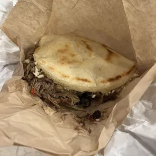 beef arepa